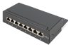 DIGITUS DN-91608SD Cat.6 8port asztali fekete árnyékolt patch panel