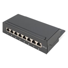   DIGITUS DN-91608SD Cat.6 8port asztali fekete árnyékolt patch panel