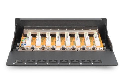 DIGITUS DN-91608SD Cat.6 8port asztali fekete árnyékolt patch panel
