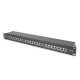 DIGITUS DN-91624S-EA-B 19" 1U 24port Cat.6A kompakt fekete árnyékolt patch panel