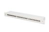 DIGITUS DN-91624S-EA 19" 1U 24port Cat.6A kompakt szürke árnyékolt patch panel