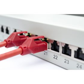   DIGITUS DN-91624S-EA 19" 1U 24port Cat.6A kompakt szürke árnyékolt patch panel