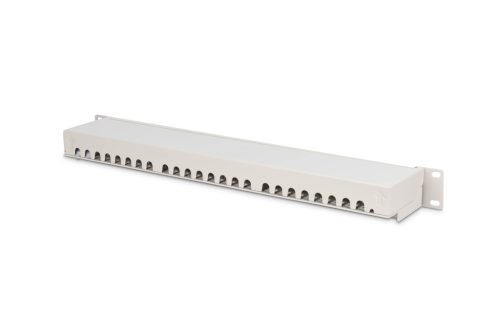 DIGITUS DN-91624S 19" 1U 24port Cat.6 kompakt szürke árnyékolt patch panel