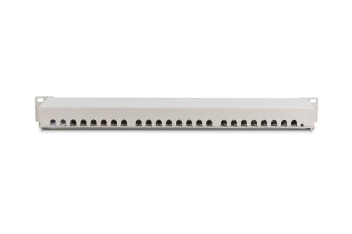 DIGITUS DN-91624S 19" 1U 24port Cat.6 kompakt szürke árnyékolt patch panel