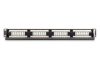 DIGITUS DN-91624U-CR 19" 1U 24port Cat.6 kompakt fekete árnyékolatlan patch panel