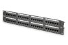 DIGITUS DN-91648U 19" 2U 48port Cat.6 kompakt fekete árnyékolatlan patch panel