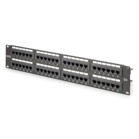   DIGITUS DN-91648U 19" 2U 48port Cat.6 kompakt fekete árnyékolatlan patch panel