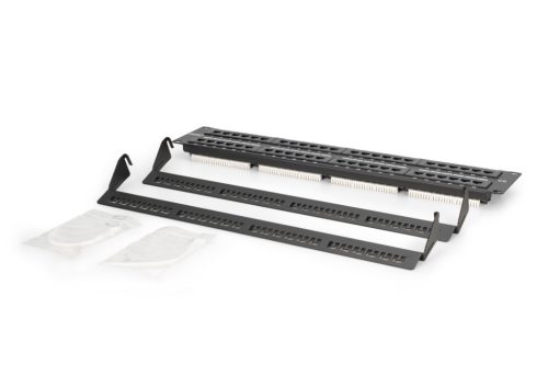 DIGITUS DN-91648U 19" 2U 48port Cat.6 kompakt fekete árnyékolatlan patch panel