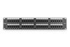 DIGITUS DN-91648U 19" 2U 48port Cat.6 kompakt fekete árnyékolatlan patch panel