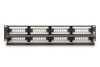 DIGITUS DN-91648U 19" 2U 48port Cat.6 kompakt fekete árnyékolatlan patch panel