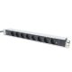DIGITUS DN-95401 19" 1U PDU 8xCEE 7/3 schuko aljzat CEE7/7 csatlakozó 2m elosztósor
