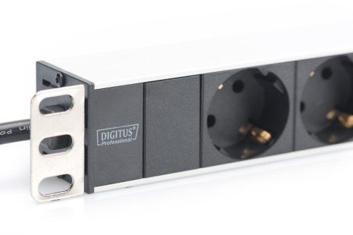 DIGITUS DN-95401 19" 1U PDU 8xCEE 7/3 schuko aljzat CEE7/7 csatlakozó 2m elosztósor