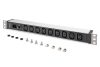 DIGITUS DN-95429 19" 1U PDU 230V 10A 9xIEC C13 aljzat IEC C14 csatlakozó 2m elosztósor