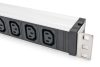 DIGITUS DN-95429 19" 1U PDU 230V 10A 9xIEC C13 aljzat IEC C14 csatlakozó 2m elosztósor