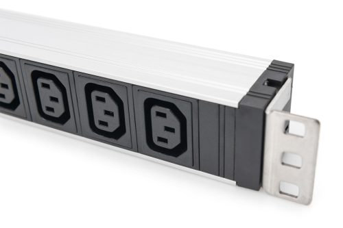 DIGITUS DN-95429 19" 1U PDU 230V 10A 9xIEC C13 aljzat IEC C14 csatlakozó 2m elosztósor