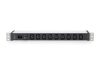 DIGITUS DN-95429 19" 1U PDU 230V 10A 9xIEC C13 aljzat IEC C14 csatlakozó 2m elosztósor