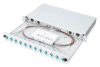 DIGITUS DN-96331/3 19" 1U 12xLC duplex OM3 toldóval pigtaillel és kötőkazettával szerelt optikai patch panel