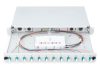 DIGITUS DN-96331/3 19" 1U 12xLC duplex OM3 toldóval pigtaillel és kötőkazettával szerelt optikai patch panel