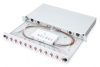 DIGITUS DN-96331-4 19" 1U 12xLC duplex OM4 toldóval pigtaillel és kötőkazettával szerelt optikai patch panel