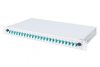 DIGITUS DN-96332/3 19" 1U 24xLC duplex OM3 toldóval pigtaillel és kötőkazettával szerelt optikai patch panel