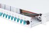 DIGITUS DN-96332/3 19" 1U 24xLC duplex OM3 toldóval pigtaillel és kötőkazettával szerelt optikai patch panel