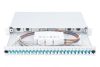 DIGITUS DN-96332/3 19" 1U 24xLC duplex OM3 toldóval pigtaillel és kötőkazettával szerelt optikai patch panel
