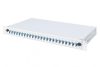 DIGITUS DN-96332-4 19" 1U 24xLC duplex OM4 toldóval pigtaillel és kötőkazettával szerelt optikai patch panel