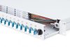 DIGITUS DN-96332-4 19" 1U 24xLC duplex OM4 toldóval pigtaillel és kötőkazettával szerelt optikai patch panel
