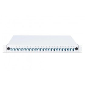   DIGITUS DN-96332/9 19" 1U 24xLC duplex OS2 toldóval pigtaillel és kötőkazettával szerelt optikai patch panel