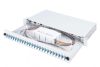 DIGITUS DN-96332/9 19" 1U 24xLC duplex OS2 toldóval pigtaillel és kötőkazettával szerelt optikai patch panel