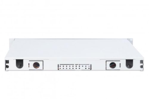 DIGITUS DN-96332/9 19" 1U 24xLC duplex OS2 toldóval pigtaillel és kötőkazettával szerelt optikai patch panel