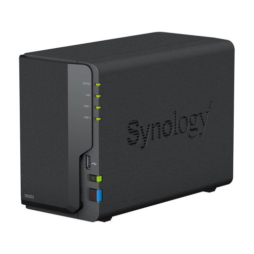 Synology DiskStation DS223 (2GB) 2x SSD/HDD lemezes NAS + regisztrációs kártya