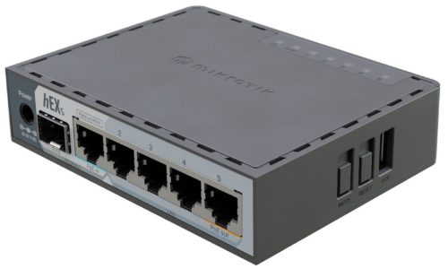 MikroTik hEX S (2025 verzió) E60iUGS L4 512MB 5xGbE LAN 1x2.5 GbE SFP port router