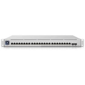   Ubiquiti UniFi USW-Enterprise-24-PoE 12x 2.5GbE Multi-Gigabit PoE LAN 12xGbE PoE LAN 2xSFP+ port 400W L3 menedzselhető switch
