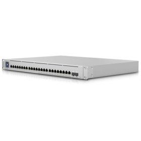   Ubiquiti UniFi USW-Enterprise-24-PoE 12x 2.5GbE Multi-Gigabit PoE LAN 12xGbE PoE LAN 2xSFP+ port 400W L3 menedzselhető switch