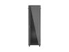 Lanberg FF01-6042-12B 19" 42U SZÉL:600mm MÉLY:1000mm MAG:2047mm lapraszerelt üvegajtós fekete szerver szekrény