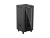 Lanberg FF01-6624-12BL 19" 24U SZÉL:600mm MÉLY:600mm MAG:1320mm lapraszerelt LCD üvegajtós fekete álló rack szekrény
