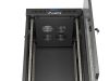 Lanberg FF01-6624-12BL 19" 24U SZÉL:600mm MÉLY:600mm MAG:1320mm lapraszerelt LCD üvegajtós fekete álló rack szekrény