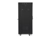 Lanberg FF01-6627-12BL 19" 27U SZÉL:600mm MÉLY:600mm MAG:1431mm lapraszerelt LCD üvegajtós fekete álló rack szekrény