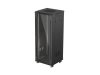 Lanberg FF01-6632-12B 19" 32U SZÉL:600mm MÉLY:600mm MAG:1603mm lapraszerelt üvegajtós fekete álló rack szekrény