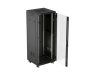 Lanberg FF01-6632-12B 19" 32U SZÉL:600mm MÉLY:600mm MAG:1603mm lapraszerelt üvegajtós fekete álló rack szekrény