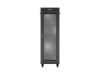 Lanberg FF01-6637-23BL 19" 37U SZÉL:600mm MÉLY:600mm MAG:1898mm lapraszerelt LCD hálós fémajtós fekete álló rack szekrény