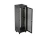 Lanberg FF01-6637-23BL 19" 37U SZÉL:600mm MÉLY:600mm MAG:1898mm lapraszerelt LCD hálós fémajtós fekete álló rack szekrény