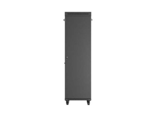 Lanberg FF01-6642-12BL 19" 42U SZÉL:600mm MÉLY:600mm MAG:2097mm lapraszerelt LCD üvegajtós fekete álló rack szekrény
