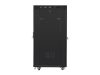 Lanberg FF01-6827-12BL 19" 27U SZÉL:600mm MÉLY:800mm MAG:1431mm lapraszerelt LCD üvegajtós fekete álló rack szekrény