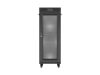 Lanberg FF01-6832-23BL 19" 32U SZÉL:600mm MÉLY:800mm MAG:1676mm lapraszerelt LCD hálós fémajtós fekete álló rack szekrény