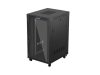 Lanberg FF01-8027-12BL 19" 27U SZÉL:800mm MÉLY:1000mm MAG:1461mm lapraszerelt LCD üvegajtós fekete szerver szekrény