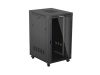 Lanberg FF01-8027-12BL 19" 27U SZÉL:800mm MÉLY:1000mm MAG:1461mm lapraszerelt LCD üvegajtós fekete szerver szekrény