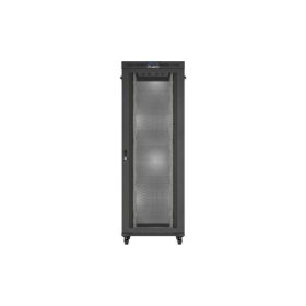   Lanberg FF01-8047-23BL 19" 47U SZÉL:800mm MÉLY:1000mm MAG:2344mm lapraszerelt LCD hálós fémajtós fekete álló szerver szekrény