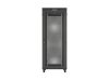 Lanberg FF01-8242-23BL 19" 42U SZÉL:800mm MÉLY:1200mm MAG:2127mm lapraszerelt LCD hálós fémajtós fekete álló rack szekrény